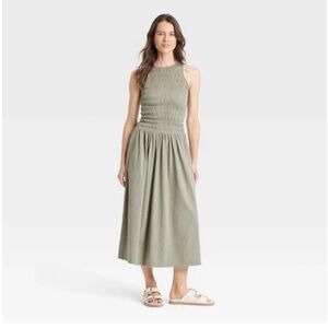 191. Universal Thread Womens Olive Green Maxi Dress NWOT Size Small